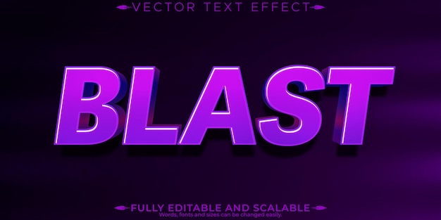 Blast bewerkbare tekst-effect bewerkbare bom en explosie tekst stijl