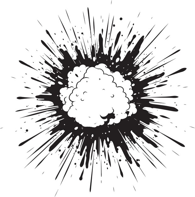 Vettore blast burst vector design comic chaos silhouette dinamica dell'esplosione