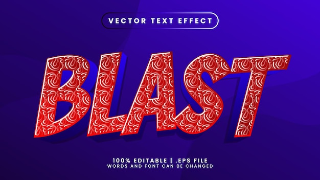 Blast text effect