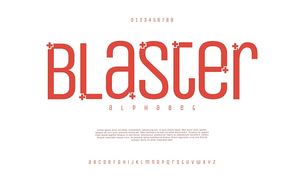 Blaster creatief modern stedelijk alfabet lettertype Digitaal abstract moslim futuristisch mode sport eenvoudig