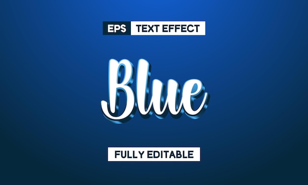 Blauw 3d teksteffect