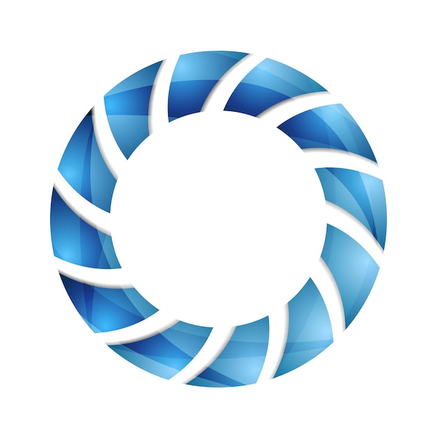 Blauw abstract concept cirkel logo ontwerp