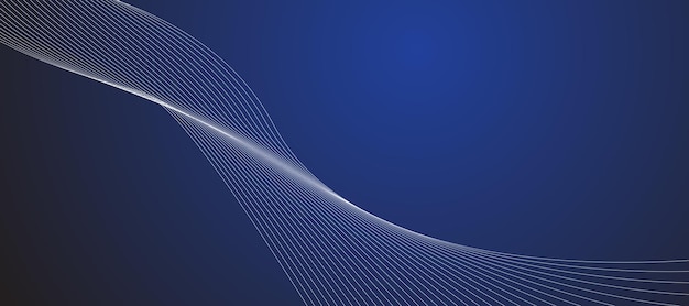 Blauw abstracte lijn achtergrond banner vector beeldontwerp