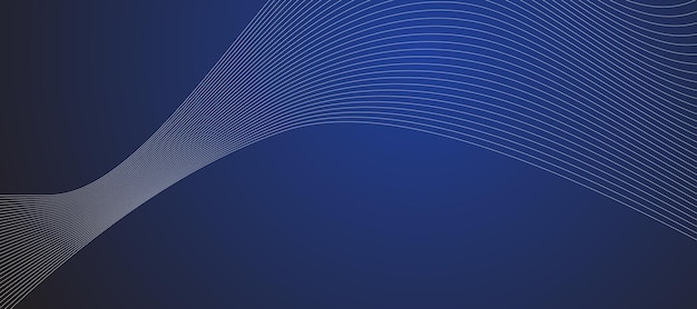 Blauw abstracte lijn achtergrond banner vector beeldontwerp