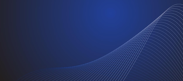 Blauw abstracte lijn achtergrond banner vector beeldontwerp