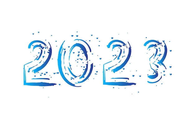 Blauw aquarelontwerp van het jaar 2022