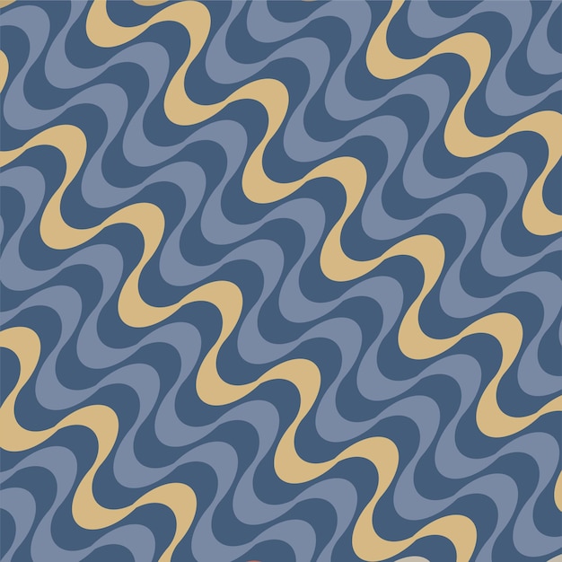Vector blauw beige copacabana patroon