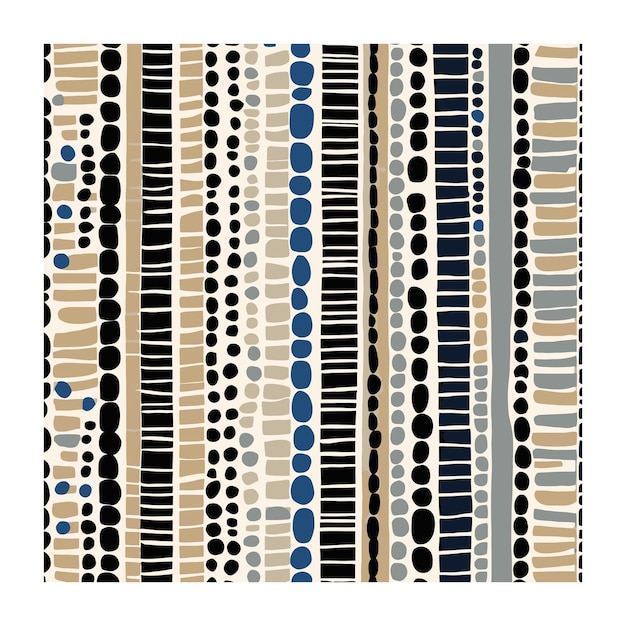 Vector blauw beige en zwart modern hedendaags patroon