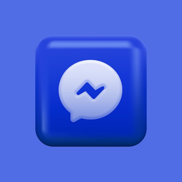 Vector blauw berichten app-pictogram. chatten social media logotype. vector illustratie