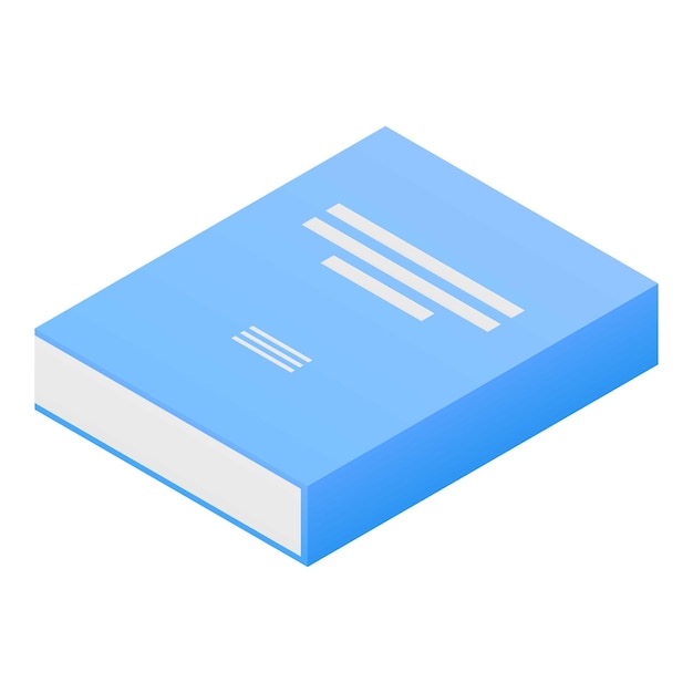 Vector blauw boekpictogram isometrisch van blauw boek vectorpictogram voor webontwerp dat op witte achtergrond wordt geïsoleerd