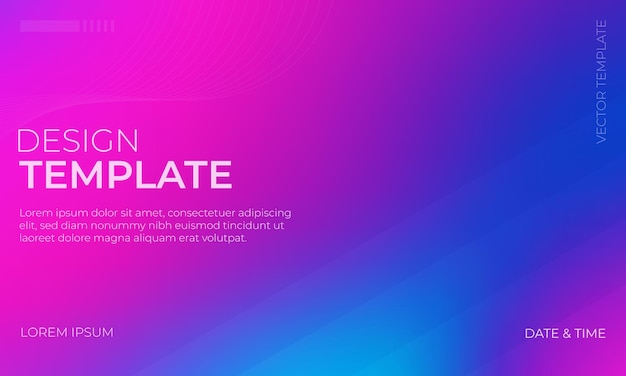 Blauw- en magenta-gradiëntkunstwerken voor ontwerpprojecten