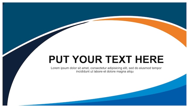 blauw en oranje zakelijke flyer sjabloonontwerp met kopie ruimte voor uw tekstbanner poster flyer