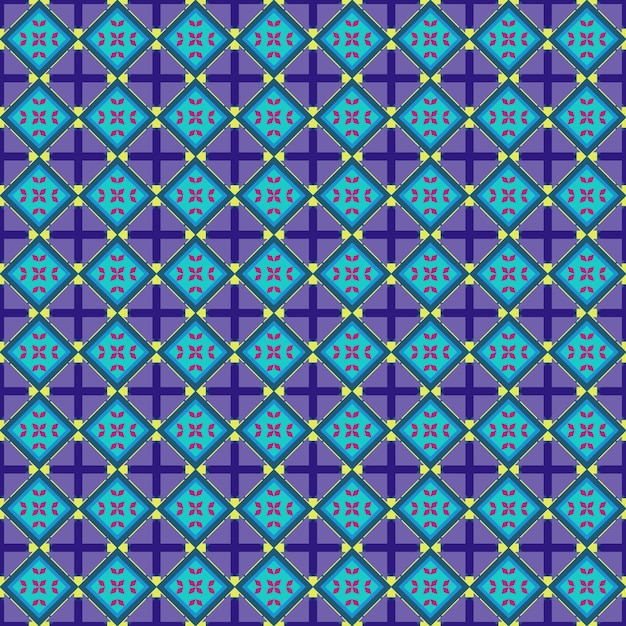 Blauw en violet geometrisch en vormen etnische stof patroon illustratie testile texturexA