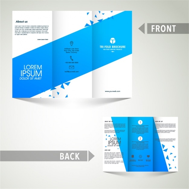 Blauw en wit zakelijke flyer template