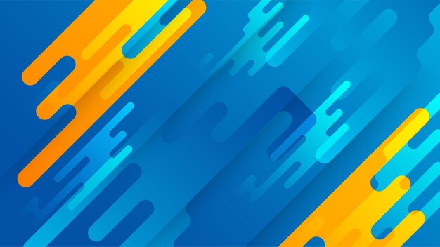 Blauw geel en oranje abstracte achtergrond Ontwerp voor poster sjabloon op web achtergrond banner brochure website flyer bestemmingspagina presentatie en webinar