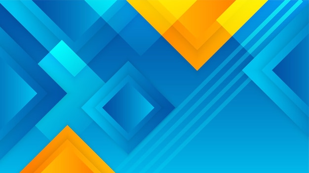 Blauw geel en oranje abstracte achtergrond Ontwerp voor poster sjabloon op web achtergrond banner brochure website flyer bestemmingspagina presentatie en webinar