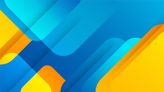 Blauw geel en oranje abstracte achtergrond Ontwerp voor poster sjabloon op web achtergrond banner brochure website flyer bestemmingspagina presentatie en webinar