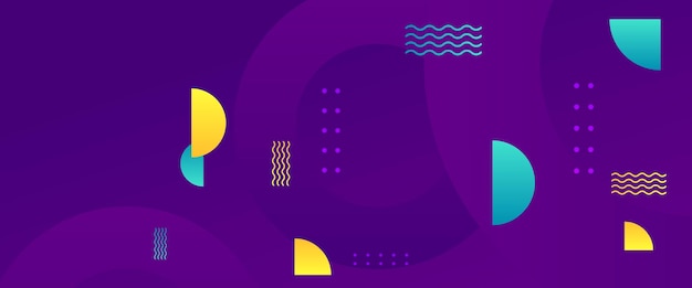 Blauw-geel en paars-violet abstracte banner met geometrische vormen Voor zakelijke banner formele achtergrond prestigieuze voucher luxe uitnodiging behang en achtergrond