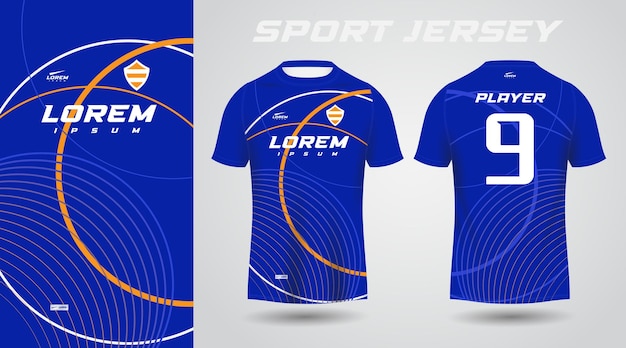 blauw geel shirt sport jersey ontwerp