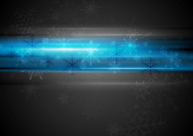 Blauw gloeiend kerstlicht achtergrond