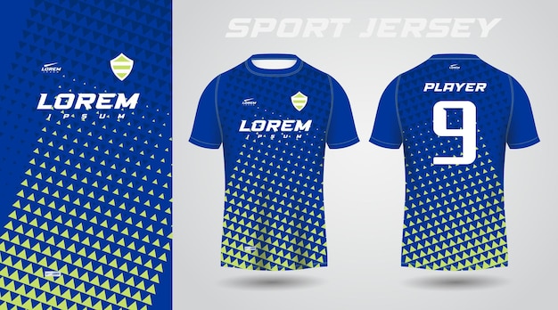 blauw groen t-shirt sport jersey ontwerp