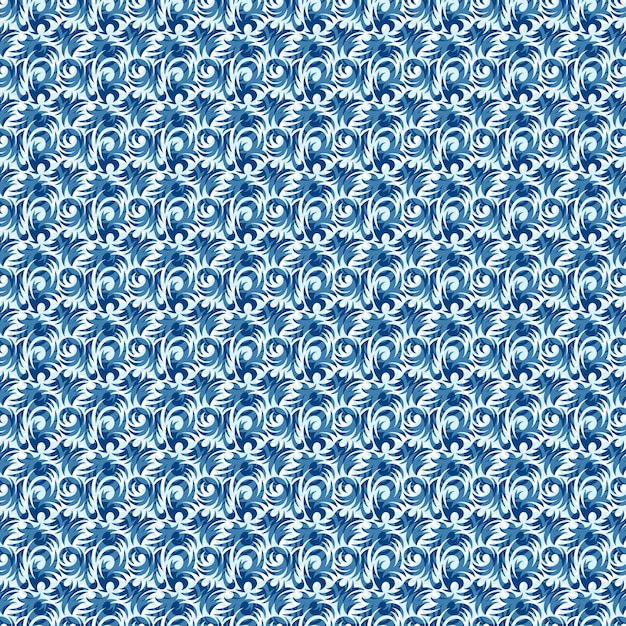 Blauw katoenen vectorpatroon