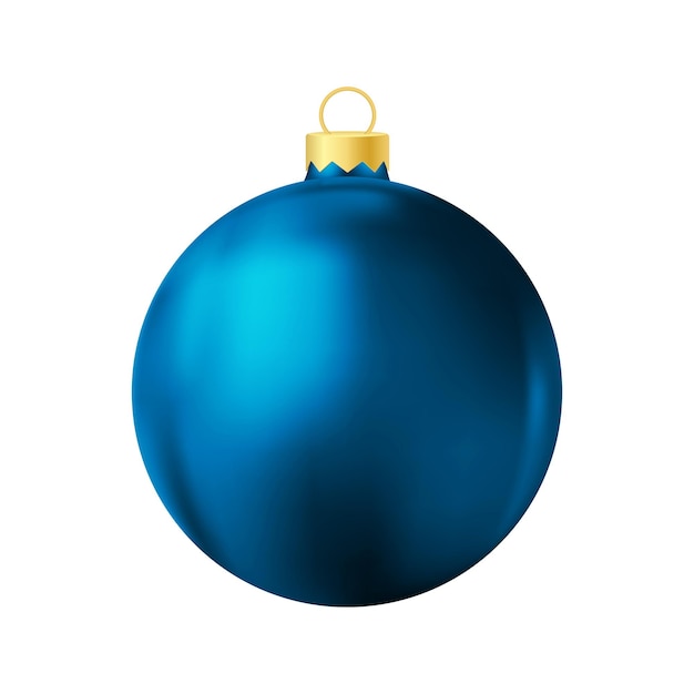 Blauw kerstboomspeelgoed Realistische kleurenillustratie