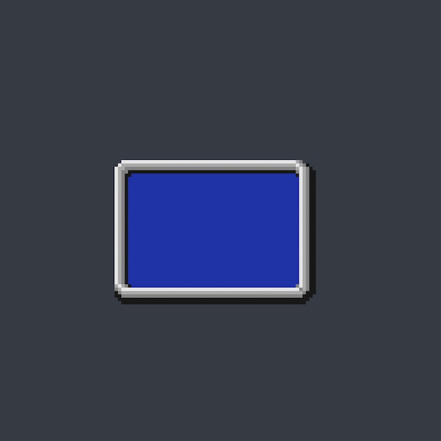 blauw leeg frame in pixelart-stijl