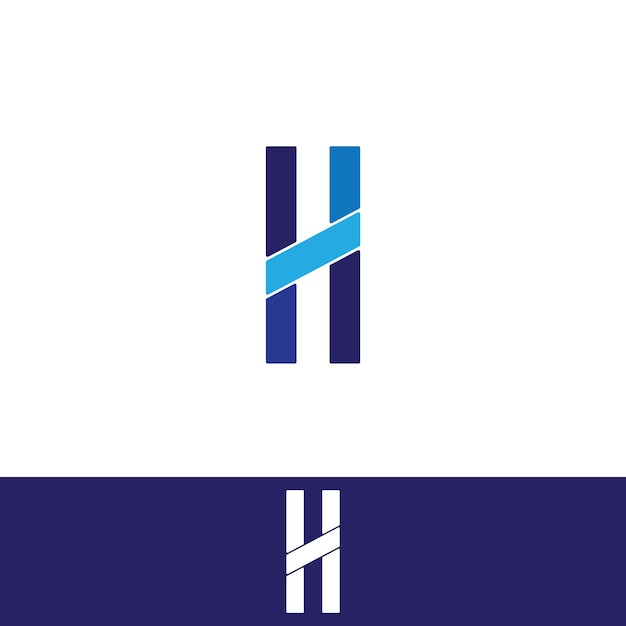 Blauw letter h-logo