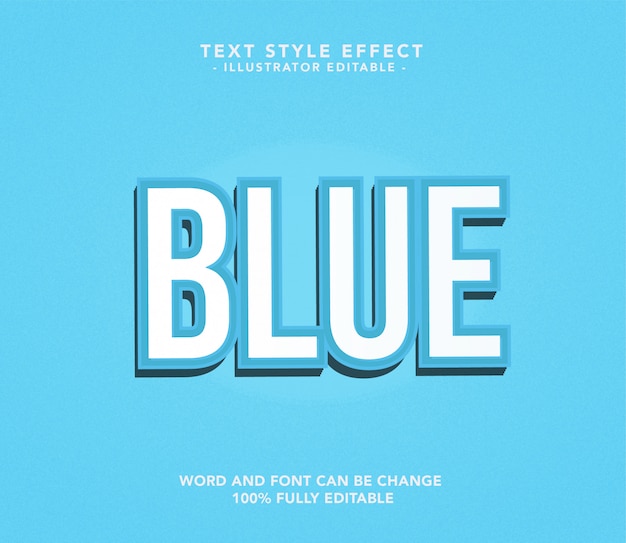 Vector blauw lettertype