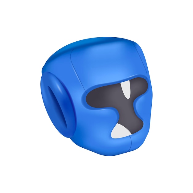 Blauw masker voor boksen 3D illustratie