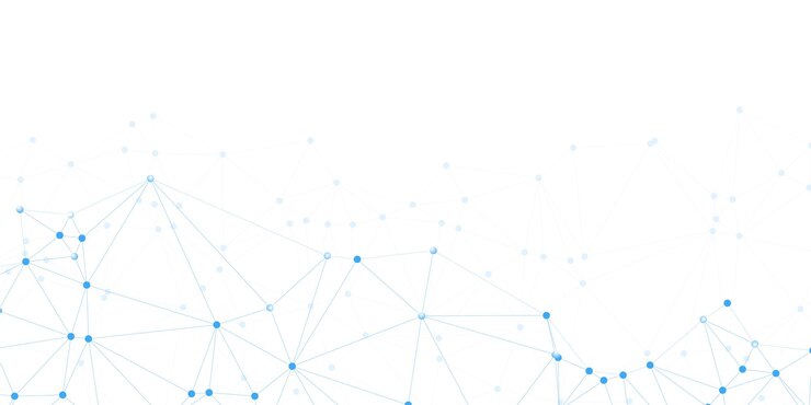 Vector blauw netwerk cirkels aangesloten lijnen