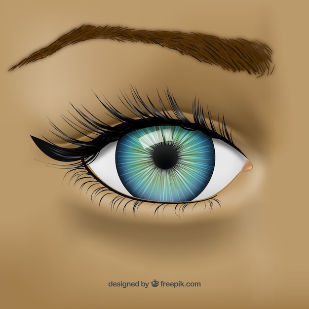 Vector blauw oog