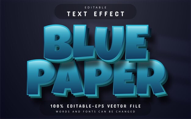 Blauw papier 3D-teksteffect