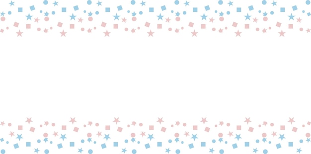 Blauw roze confetti achtergrond Vectorafbeeldingen in vlakke stijl