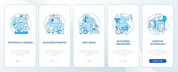Blauw scherm van de mobiele app voor toegang tot het buitenleven