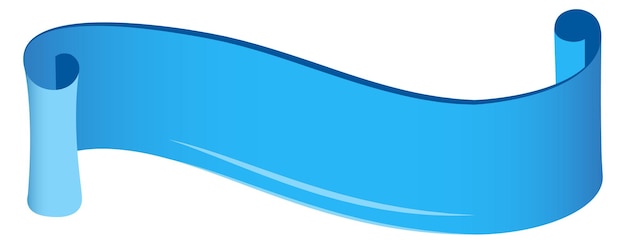 Blauw scroll lint cartoon lege kop sjabloon