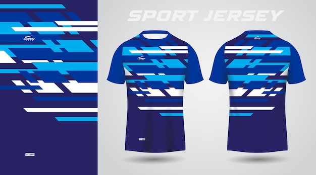 blauw shirt sport jersey ontwerp