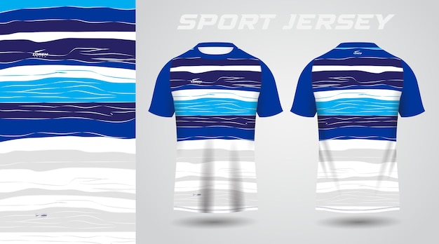 blauw shirt sport jersey ontwerp