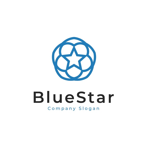 Blauw sterrenlogo