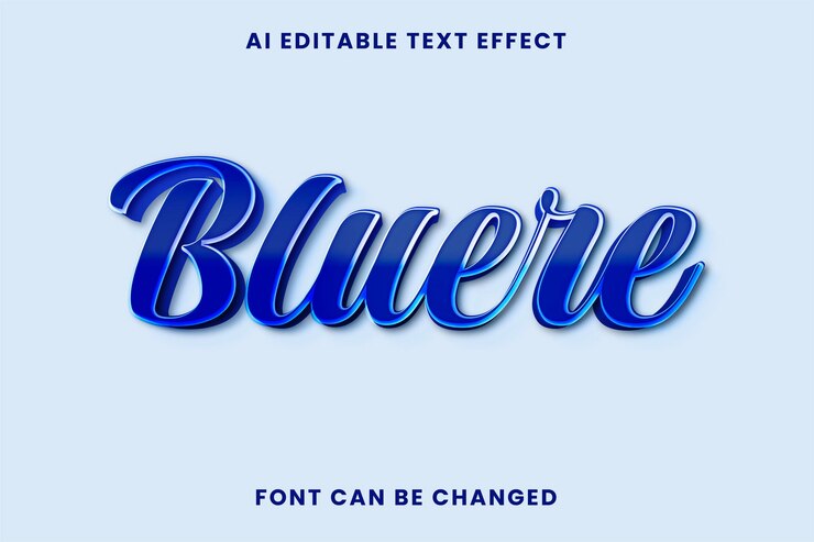 Blauw teksteffect