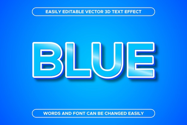 Blauw tekststijleffect met blauwe achtergrond
