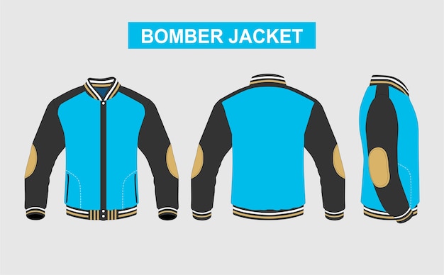 Blauw tosca bomberjack ontwerp