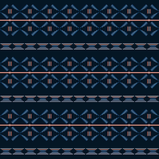 Blauw tribal naadloos patroon