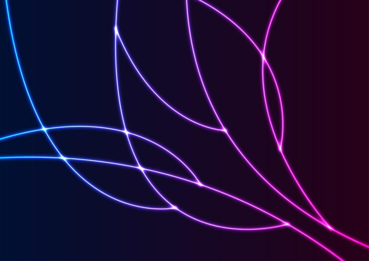 Vector blauw ultraviolet neon gloeiend golvend patroon