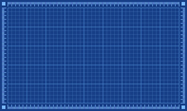 Blauwdruk horizontale achtergrondstructuur Blauwe vectorillustratie