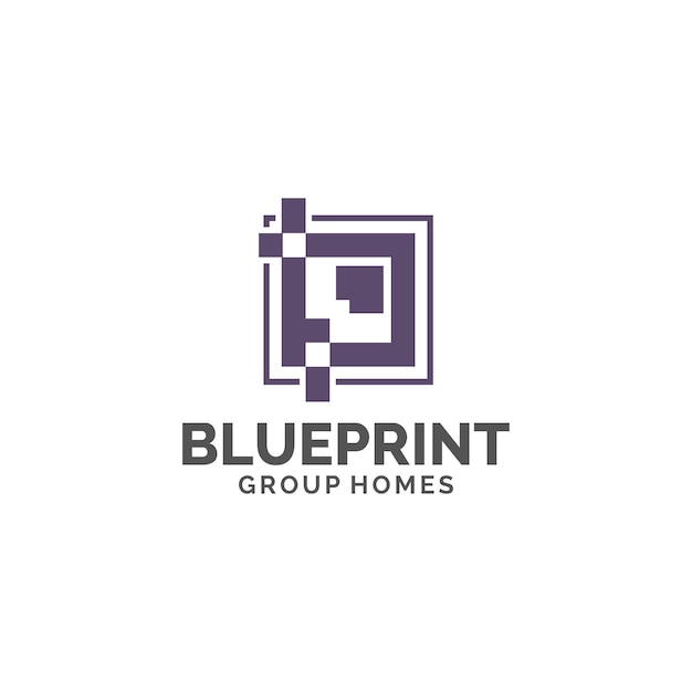 blauwdruk logo ontwerpen symbool