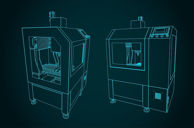 Blauwdrukken van CNC-borings- en routingmachines voor PCB's