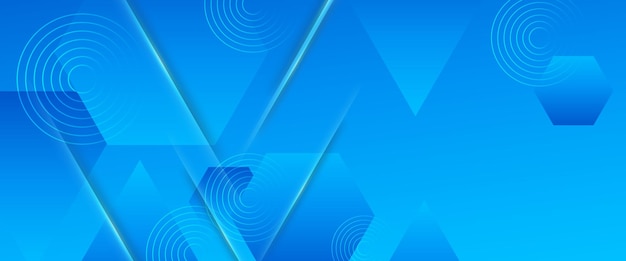 Blauwe abstracte achtergrond met vormen