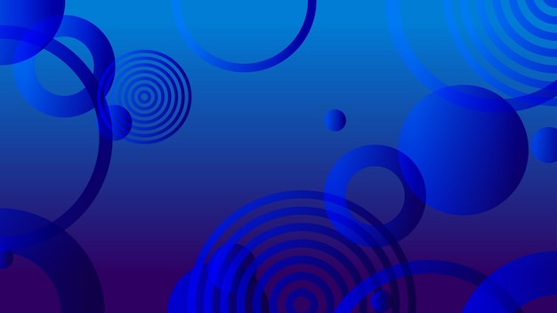 Blauwe abstracte cirkel gradiënt moderne grafische achtergrond